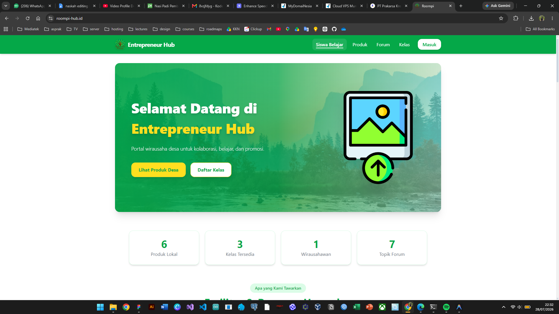 Layanan Hosting dan Manajemen Server Roompi Hub