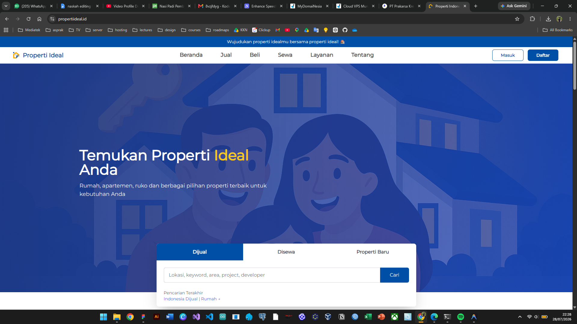 Layanan Hosting dan Manajemen Server PT Properti Ideal